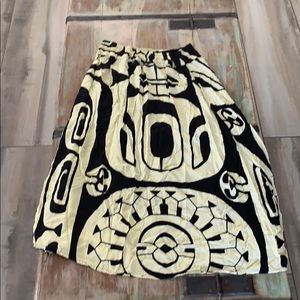 Long Wahine Toa Skirt with zipper